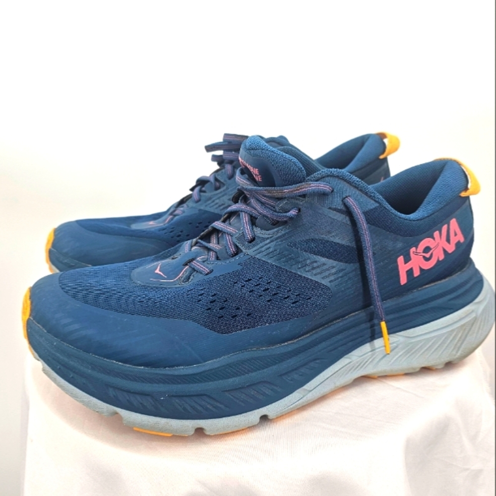 Hoka One One Stinson ATR 6 Trail Running Shoes Hiking Sneakers Blue Size 10.5 - Picture 1 of 7